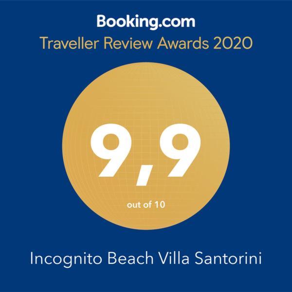 Incognito Beach Villa Santorini Kamari  Bagian luar foto